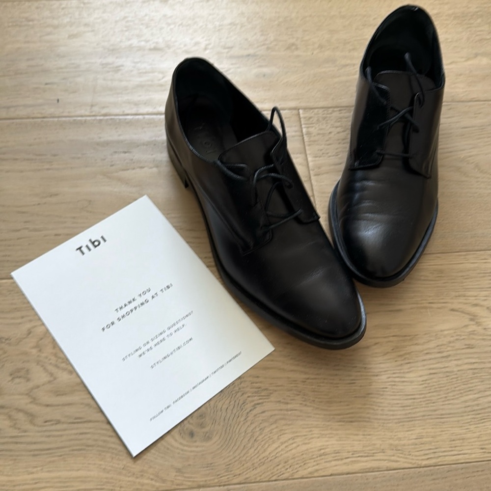 Tibi Black Carter Oxfords